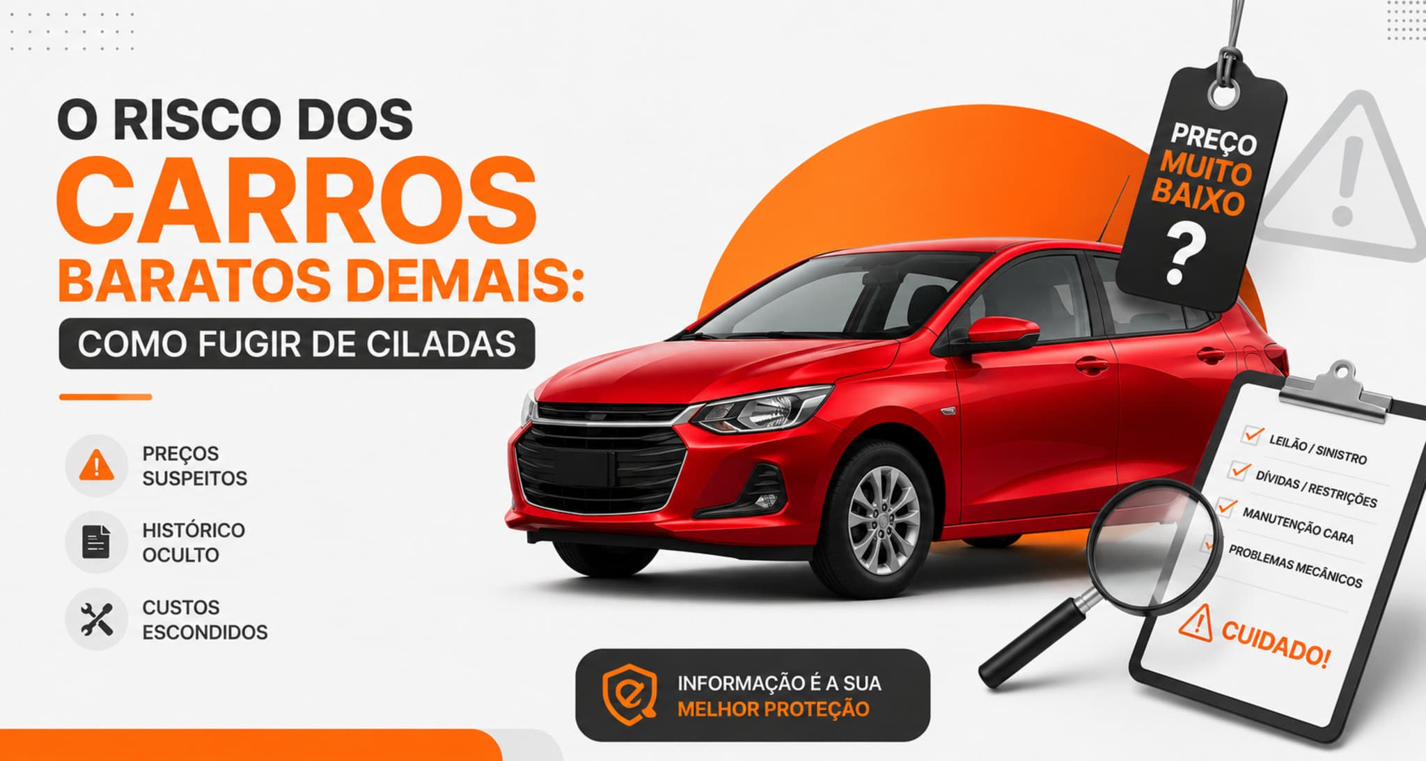 O risco invisível nos carros “baratos demais”: o que verificar antes de comprar