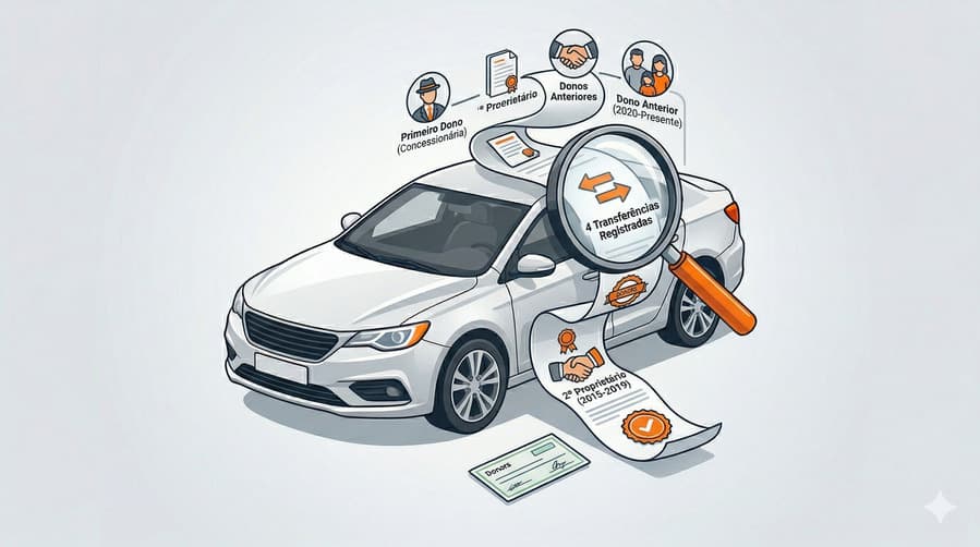 O que o histórico de proprietários revela antes de comprar um carro usado